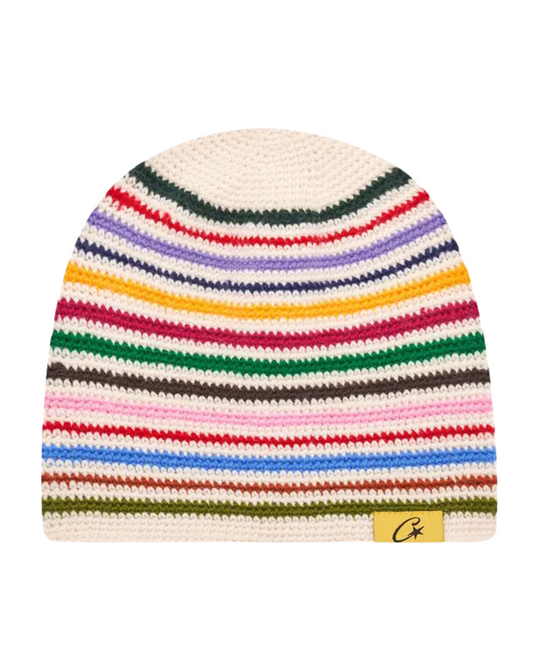 Corteiz Crochet Beanie - "White/Multicolor"