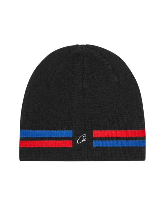 Corteiz VVS Beanie - "Black/Red/Blue"