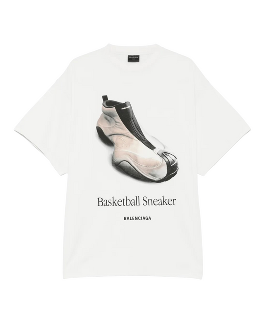 Balenciaga Basketball Sneaker T-shirt Oversized - "Dirty White"