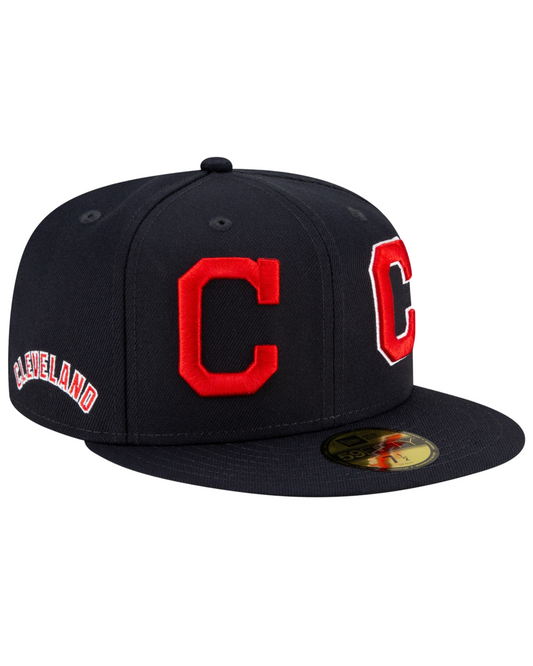 Cleveland Indians Navy Cooperstown Patch Pride 59FIFTY Fitted Hat