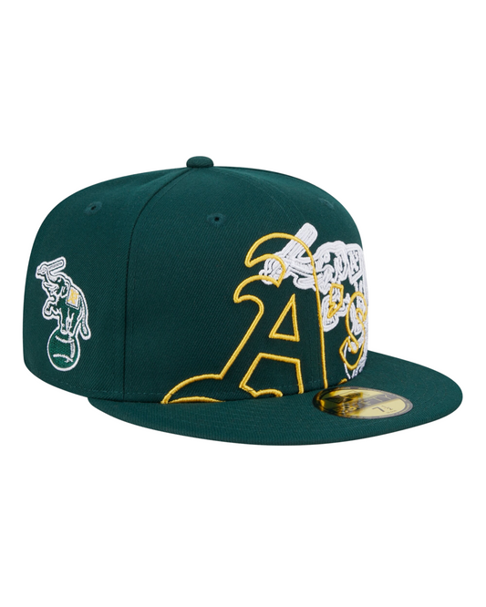 Oakland Athletics Green Game Day Overlap 59FIFTY Fitted Hat