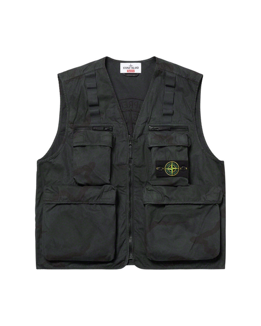 Supreme x Stone Island® Camo Cargo Vest - "Black Camo"