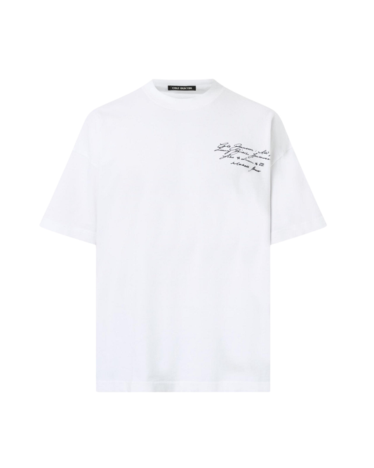 Cole Buxton Script Logo T-Shirt - "White"