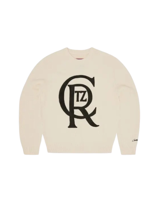 Corteiz Crest Knit Sweater - "Off White"