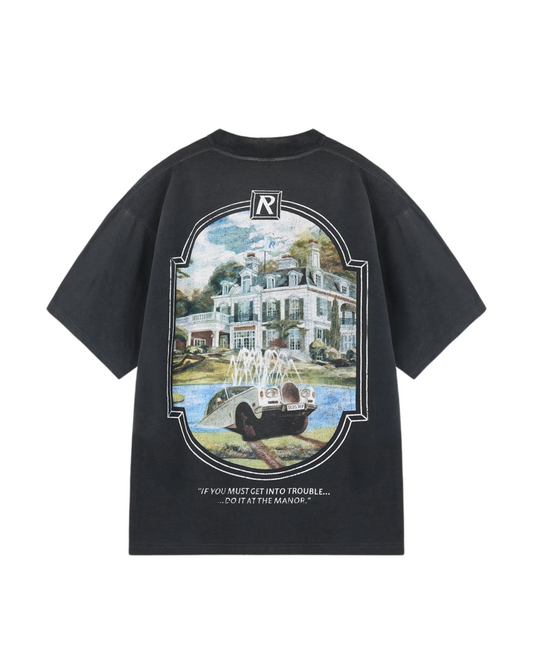 Represent Revere Manor T-Shirt - "Stained Black"